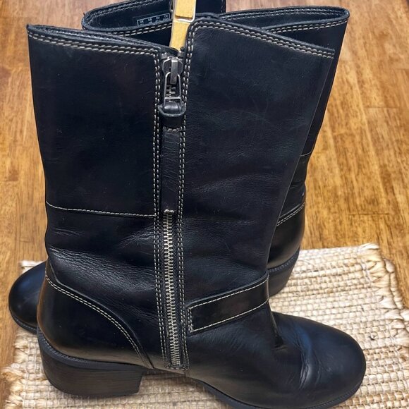 Women's Clark Comfort Leather Boots Sz 10M - Picture 4 of 6